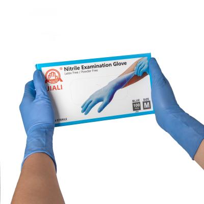 China Wholesale Powder Free Light Industry Non-Medical Blue Nitrile Gloves High Quality Hospital/Lab/Household Nitrile Gloves for sale