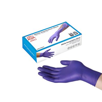 China Hospital/Lab/Beauty Salon Non-Medical Purple Nitrile Gloves Light Industry Purple Tattoo Make Up Powder Free Nitrile Gloves for sale