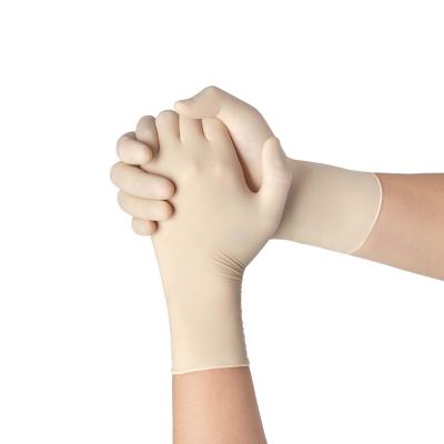 China Hospital / Lab / Industry 4mil OEM Cheap Medical Latex Non Sterile White Disposable Gloves for sale