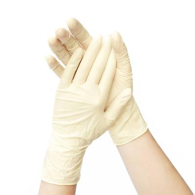 China High Quality White Latex Glove Flexibility Medical Examination for sale