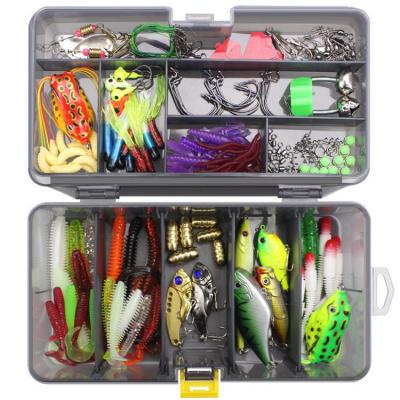 China ABS Combo168pcs Bait Fishing Lure Set with Lures Jig Hooks Insect Shrimp Frog Minnow Crank Crank Set Fishing Tackle Boxes for sale