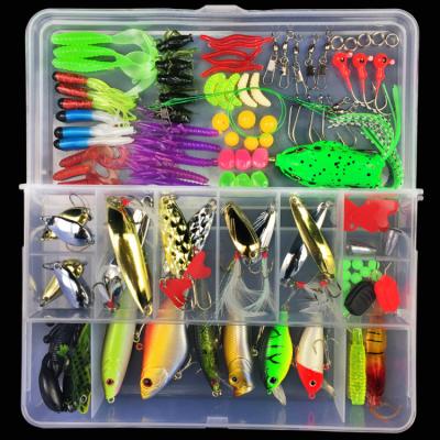 China Customized ABS Fishing Lure Set Hard Soft Lure Box Bait Accessories Hooks Combo Swivels Fishing Lures Kit for sale