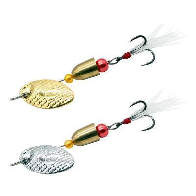 China Metal Copper Mold Melon Seed Spinner Spangled Groundbait Lure 5G/50MM Lure Groundbait Freshwater Tuna Lure For Trout Bass Pike for sale