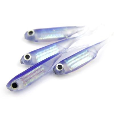 China PVC Drop Minnow Fishing For Lure Plastic 7.5cm Freshwater Saltwater Fishing Lure Freshwater Flying Soft Lure Fishing For Spangle Minnow for sale