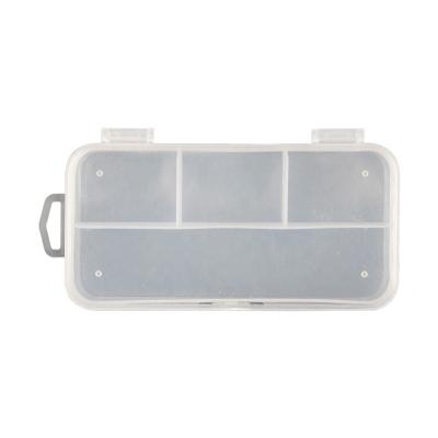 China PP Tool Box 12.5CM*6CM*2.3CM Transparent Fishing Cooler Storage Fly Fishing Multi-Compartment Tackle Box For Accessories for sale