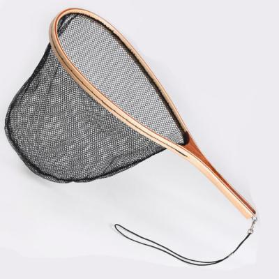 China Wood Sight Monofilament Fishing Net Fishing Net Fishing Net Carp Fly Net Fishing Net Mesh Trout Release Net Fish Saver Nylon Hand for sale