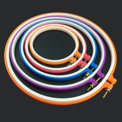 China 5 Sizes Round Embroidery Ring ABS Stitch Tool Plastic Cross Stitch Frame For Sewing 80041 for sale