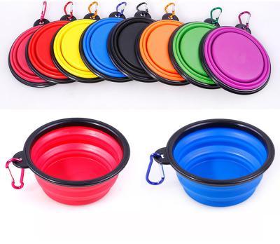 China Automatic Factory Direct Supply Dog Bowl Slow Food Bowl Portable Feeder Silicone Pet Folding Bowl for sale