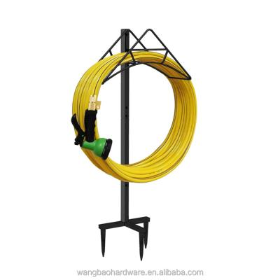 China Anti-Corrosion Sturdy Enough Garden Hose Stand Detachable Water Hose Holder Metal Garden Hose Stand for Outside for sale