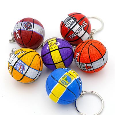 China Lakers Key Holder Good Quality Mini Basketball Pattern Lakers Key Chain for sale