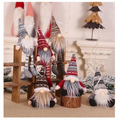 China Handmade Swedish Christmas Santa Tomte Gnome Plush Doll from Cloth High and Short Leg for sale