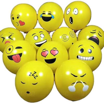 China Hot Selling Eco-friendly Disposable 12 Inch Cartoon Smiley Expression Latex Balloons Printing Balloons For Birthday Decoration for sale