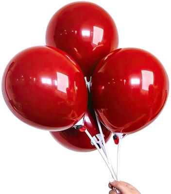 China Ruby Red Latex Party Balloons Eco-Friendly Disposable 50 PCs 12 Inch Dark Red Helium Balloons For Valetine's Day Birthday Wedding Engagement Anniversary for sale