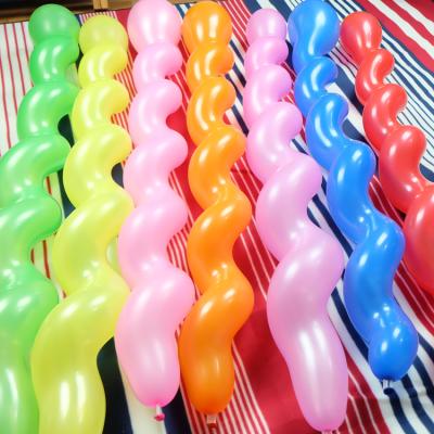 China Eco-friendly Latex Spiral Balloons Colorful Unique Balloon For Birthday Wedding Festival Party Supply Decoration for sale