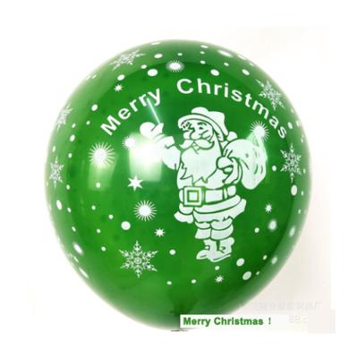 China 2021 Hot Sale Eco-friendly Disposable Merry Christmas Theme Decoration Printing Design Latex Balloon for sale