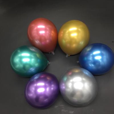 China Promotional Toy 100 Pcs 12 Inch Helium Glossy Thicken Party Decoration Chrome Gold Metallic Latex Balloons for sale