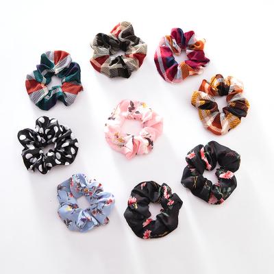 China Hot Set of 15 Color Chiffon Environmentally Friendly Hair Ties Women Hair Accessories Solid Color Large Intestine Hair Scrunchies Headbands for sale