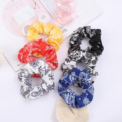 China New Arrival Environmentally Friendly Elastic Hair Bands For Women's Floral Hair Scrunchies Wholesale Fashion Floral Headbands Band for sale