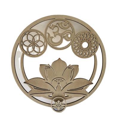 China Religious Custom Laser Flower Cutting Wood Laser Precision Cut Laser Engraved for sale