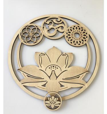 China China Custom Laser Flower Cutting Wood Laser Precision Cut Laser Engraved for sale