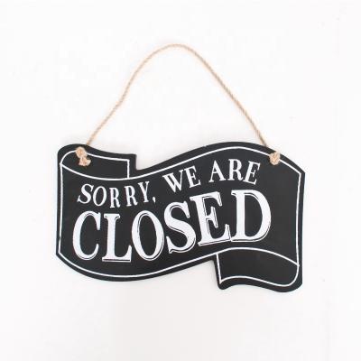 China China Double Sides Open And Closed Decorative Door Signs Wooden Sign For Store for sale