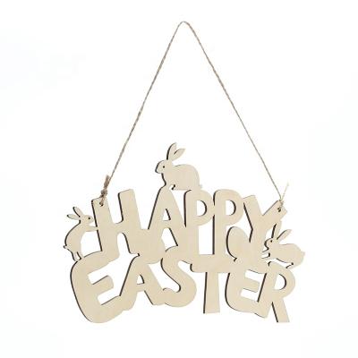 China China DIY Wooden Easter Hanger Crafts Kids Personalized Pendant 2021 For Tree for sale