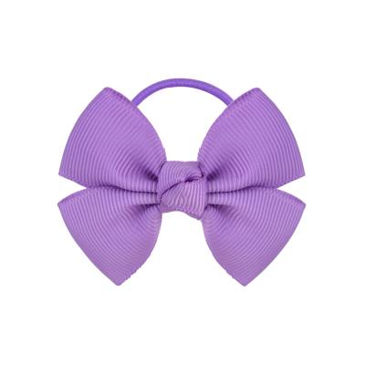 China New XUFANG Central Statistical Soft Hot Selling Hair Soft Highly Elastic Ties Simple New Children Bows Hair Band Girls Party Hair Accessories for sale