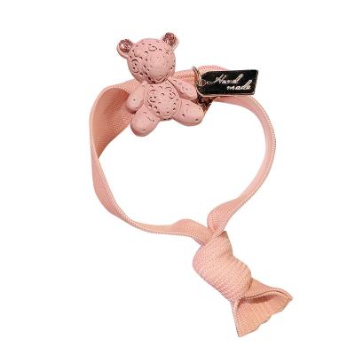 China XUFANG 2021 Fashion Girls Shape Hair Bands Combine Bear Hair Accessories Girls Colorful Yoga Twist Hair Ties for sale