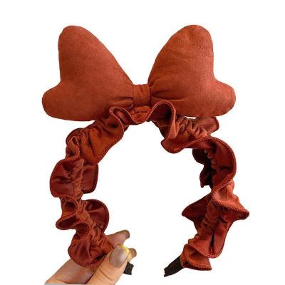 China XUFANG 2021 New Fashion Sponge Headbands Bow Cute Headbands 2021 Korean Retro Hair Accessories For Girls for sale