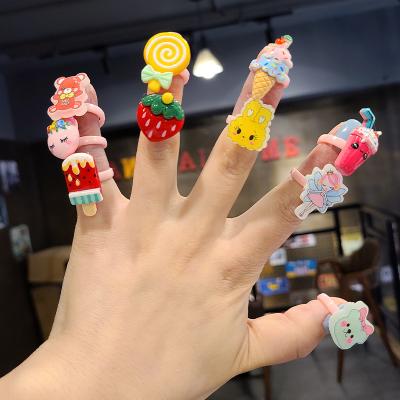 China XUFANG Wholesale 2022 Cute New Fashion Children Rings Cute Creative Baby Gift Cartoon Open Finger Rings for sale