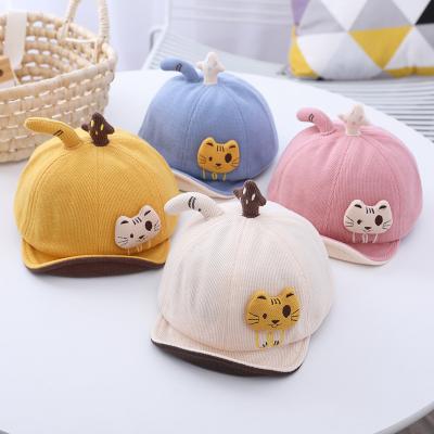 China XUFANG COMMON Autumn New Arrival 3-12 months infant baseball cap cartoon embroidered toddler sports hats for babies for sale