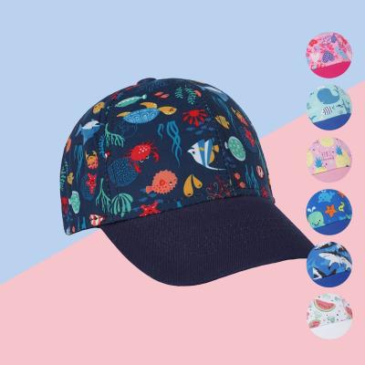 China XUFANG New COMMON High Quality Kids Baseball Cap Adjustable Statistical Institute Cartoon Printed Kids Sports Hats for sale