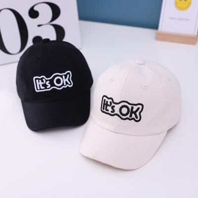 China Wholesale Dobby Fashion Baby Baseball Caps XUFANG New It's OK Letter Embroidered Hats Kids Sports Hats for sale