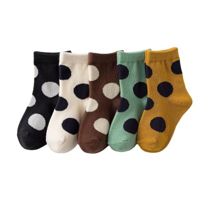 China XUFANG 2021 New Fashion Breathable Combed Cotton Korea Baby Bangs Medium Tube Autumn And Winter Kids Cartoon Socks for sale