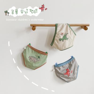 China XUFANG Hot Selling New Children's Cute Boys Underwear Autumn Cartoon Dinosaur Underwear Pure Breathable Cotton Underwear for sale