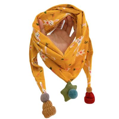 China 2021 XUFANG Hot Selling Square Children's Scarf XUFANG 2021 Korean Hot Girls And Boys Triangle Scarf Baby Saliva Towel Autumn And Winter Thin Section for sale