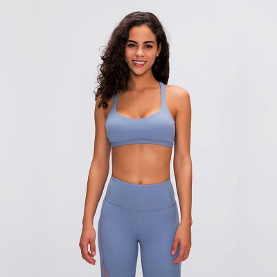 China Wholesale Cross Back Training Womens Breathable Stretch Sports Bra for sale