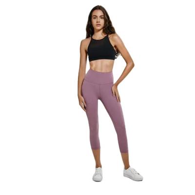 China Wholesale Hot Selling Women's Outer Wear Pants Solid Color Yoga Pants Sports Breathable Seamless Running Sportswear Gaiters for sale