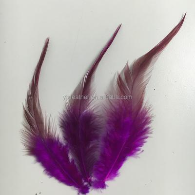 China Material Wholesale Dyed Saddle Feathers Decoration Feather Rooster Neck Feather for sale