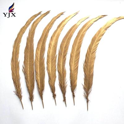 China Wholesale 26-28inches Pheasant Feather Tails Silver Gold Pheasant Feather for sale