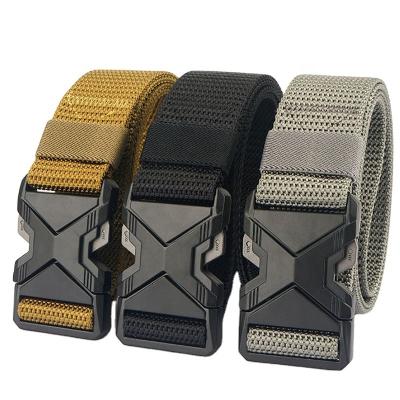 China New Design Heavy Duty Nylon Quick Release Buckle Durable 3.8CM Wide Men's Web Training Work Outdoor Work Belts for sale