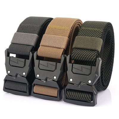 China 1.5inch/38MM Wide Adjustable Braided Stretch Belts For Men Quick Release Tactical Buckle Heavy Duty Strap Belt Factory Price for sale