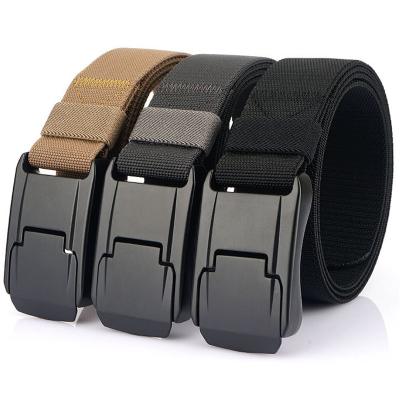 China Custom Logo Men's Stretch Adjustable Belt 3.8 cm Wide Fashion Casual Jeans Buckle Elastic Metal Strap Golf Belts for sale