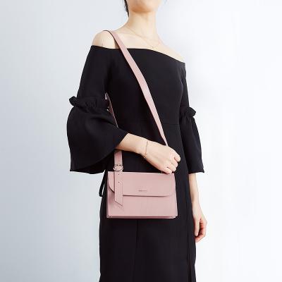 China 2019 new design fashion slanted square bag mini small fashionable pure color adjustable shoulder strap for sale