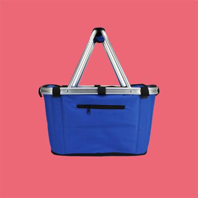 China Waterproof Collapsible Light Easy To Carry Collapsible Folding Shopping Basket Shopping Bag With Handles for sale