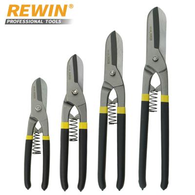 China 14 Inch Universal Straight Metal Tin Snips Iron Scissor Cutter Shear Cutter Tools With Spring for sale