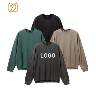 China 100% Logo Men Women Crew Neck Anti-Wrinkle Custom High Quality Cotton Sweater Black Long Sleeves Sweatshirt Print Shirt for sale