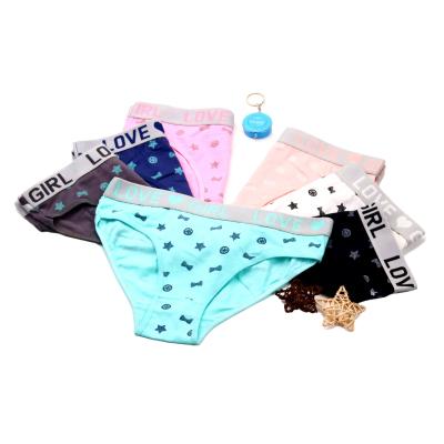 China Lowest Price Anti-static Women's Cotton Daily Underwear Printed Elastic Band Small Briefs Girl Simplicity Style Panties for sale