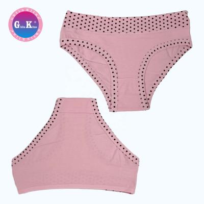 China Women's Wide Waistband Dot Underpants Women Plus Size Underpants Breathable Cotton Underwear for sale