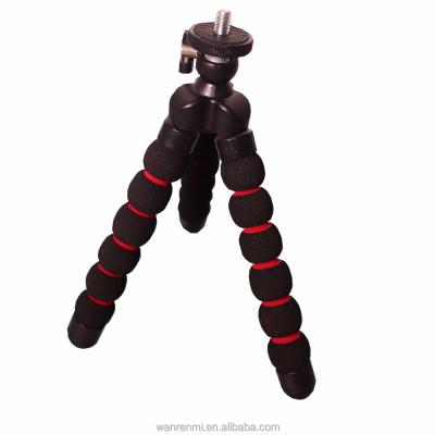 China Portable Flexible Small Size Go Pro Camera Sponge Tripod for sale